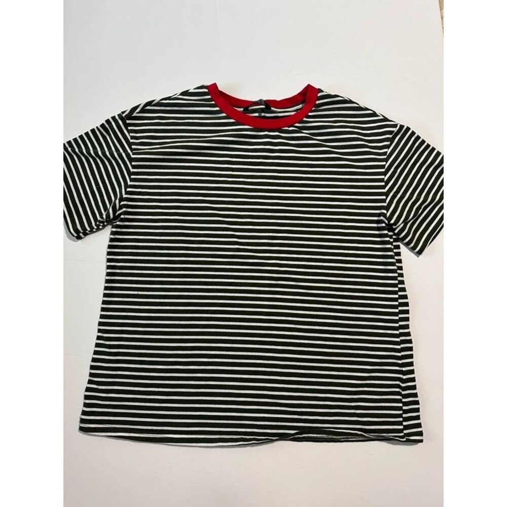 Retro Inspired Boxy Striped Crewneck Ringer Tee